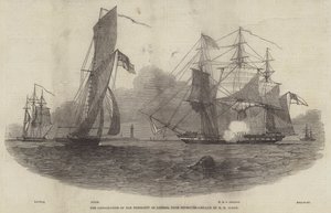 The Embarkation of the President of Liberia, from Plymouth by Nicholas Matthews Condy